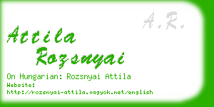 attila rozsnyai business card